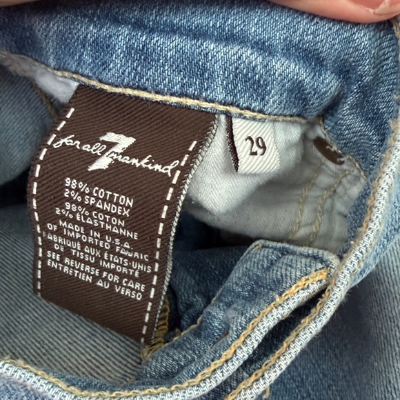 7 For All Mankind Light Blue Cropped Ankle Jeans - Picture 5 of 5